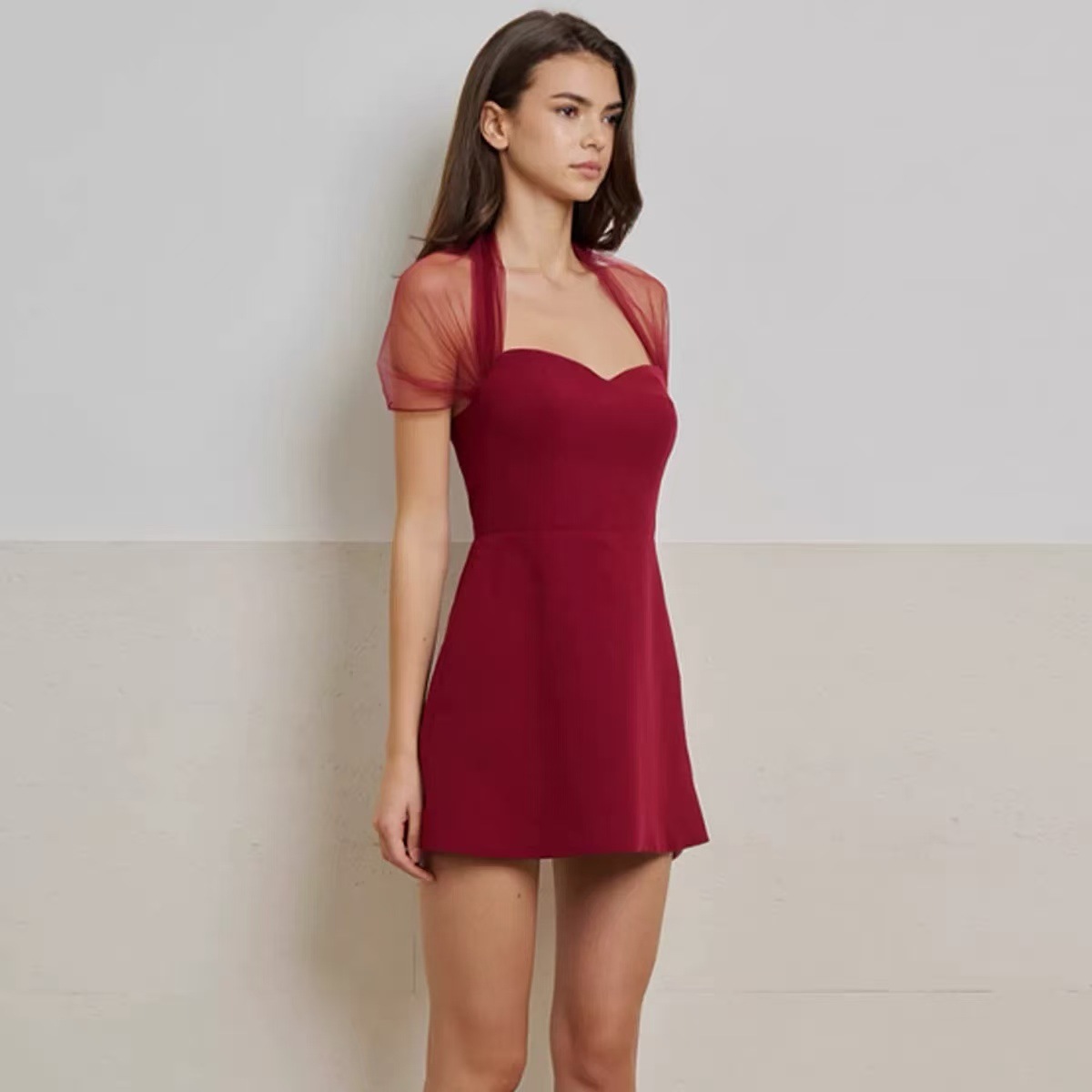 2026 new arrive red and black women dress