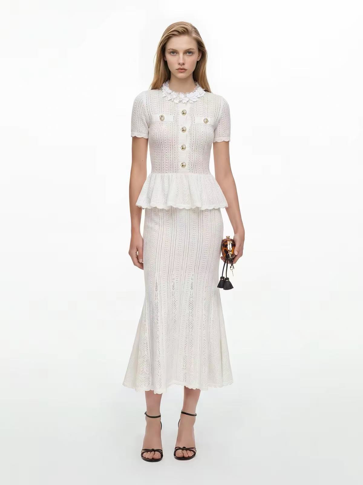 SP white knit dress